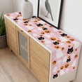 thumbnail image 4 of Halloween Pink Table Runner - 90 Inch Long, Kitchen Dining Table Runner Dresser Scarves, Black White Ghost Orange Skull Pumpkin Farmhouse Decor for Coffee Tables Wedding Party Banquet, 4 of 8