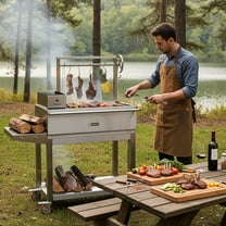 42" Infinity SS304 Argentine Charcoal and Wood BBQ Grill