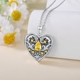 thumbnail image 2 of SISGEM Natural Gemstone Heart Locket Necklace for Women 925 Sterling Silver Locket Necklace That Holds Pictures Photo Custom Lockets Jewelry Personalized Genuine Amethyst Locket Gifts, 2 of 4