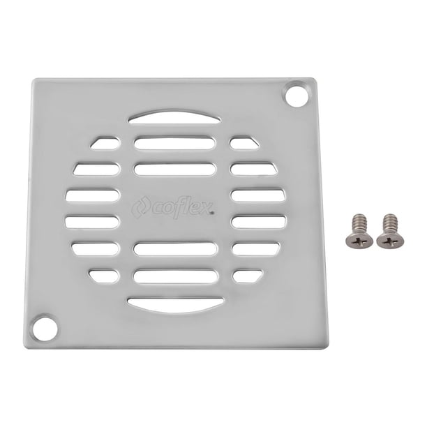 Rejilla Para Desagüe Coflex Cuadrada 10 Cm Plata