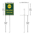 thumbnail image 7 of Yjiankangz Funny Stop Railroad Crossing Yard Sign with Stakes 4.6inx6in, Sturdy Aluminum Yard Signs Rust Free, Outdoor Lawn Yard Sign, Caution Metal Signs, Easy to Install, 7 of 7