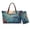 Blue-Dolphin, variant on Dolphin Hibiscus Printed Tote Bag with Matching Wallet for Women Pu Leather Handbag and Wallet Set Lightweight Top Handle Handbags with Wristlet Wallet for Travel, Blue