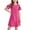 Hot Pink, variant on Girls Summer Dresses Short Sleeve Casual Round Neck Straight Beach Dress With Ruffle 7-8 Girls Clothes
