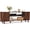 Brown, variant on Dextrus 70 Inch Mid Century Modern TV Stand with Fluted Rolling Doors and Adjustable Shelves, Fits Up to 75 Inch TV for Living Room, Walnut