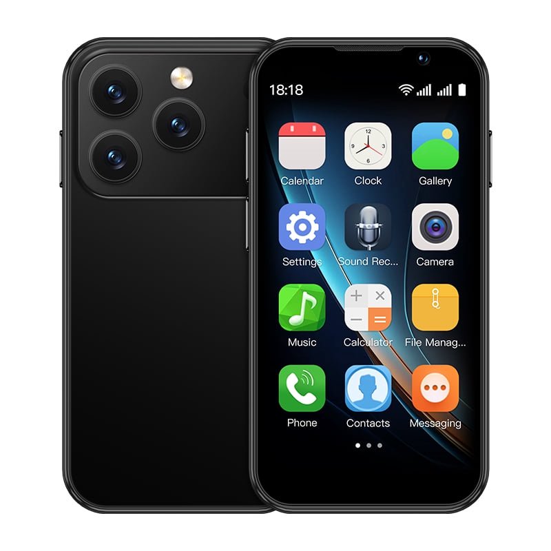 SOYES XS18 Pro Mini Smartphone 3.0" HD Display Android 9.0 2GB RAM 16GB ROM Small Compact Mobile Phone for Students(Black)