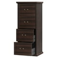thumbnail image 3 of Canddidliike 4-Drawer File Cabinet, Vertical Wood Filing Cabinet, Cabinet for Indoor as Home, Brown, 3 of 6