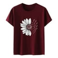 thumbnail image 4 of JFGHDG sunflower shirts for women Graphic Tee Short Sleeve Tees plus size womens tops shirts for women Sunflower Summer T Shirt Plus Size Blouse Tops Girl Short Sleeve Graphic Casual Tees M, 4 of 5