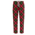 thumbnail image 6 of Cyglowse Mens Christmas Pajama Pants Soft Pj Bottoms Lounge Pants with Drawstring Plaid Red L, 6 of 7