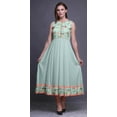 thumbnail image 2 of Bimba Kurti Indien Aquarelle Menthe Pastel pour Femmes Robe Anarkali Prête à Porter Kurti Indien Imprimée Petite, 2 of 6