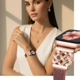 thumbnail image 4 of Wearlizer Slim Braided Magnetic Band Compatible with Apple Watch Band 38/40/41/42/44/45/46/49mm Women, 16mm Stretchy Nylon Celtic Knot Dressy Strap for iWatch Series 11 10 9 8 7 SE Ultra 3 2 1, 4 of 8