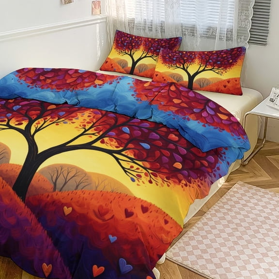 The Giving Tree Bedding Sets Twin Duvet Cover 3 Piece Cute Bed Set for Boys Girls Kid
