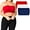 3 pack- Red, White, Navy, variant on Women's Strapless Bralette Non Padded Plus Size Bandeau Seamless Tube Top