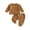 Brown, variant on Newborn Baby Boys Girls Fall Clothes Solid Color Long Sleeve Sweatshirt and Elastic Pants Set for Infant 2 Piece Outfit