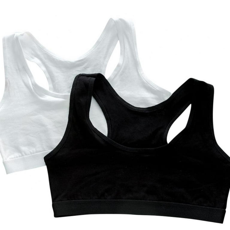 2Pack Girls Training Bras in All Cotton Starter Bras for Young and Little  Girls