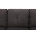 thumbnail image 3 of Star Home Living Marseille Linen Fabric Sectional Sofa Set in Dark Brown, 3 of 9