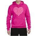 thumbnail image 2 of Wild Bobby, Pink Ribbon Heart, Breast Cancer Awareness, Unisex Graphic Hoodie Sweatshirt, Fuschia, X-Large, 2 of 5