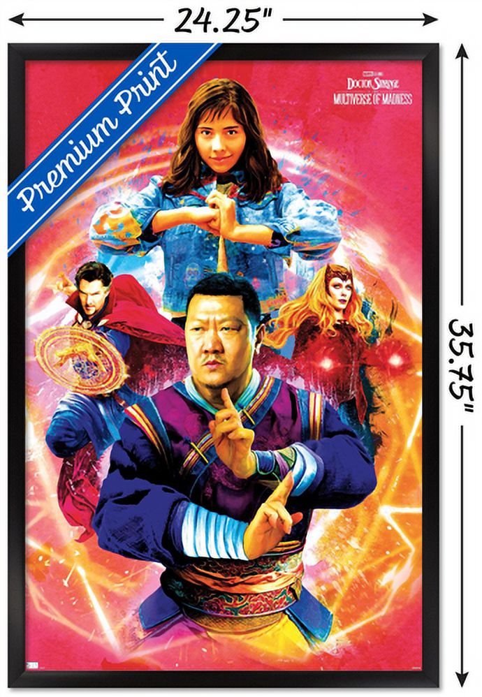 Marvel Doctor Strange in the Multiverse of Madness - Ensemble Wall Poster, 22.375" x 34", Framed