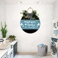 thumbnail image 5 of Farmhouse Bathroom Wall Decor - Rustic Framed Round Wooden Sign - Vintage Decoration for Toilet Washroom Restroom - 11 x 11 inch (Wash Your Hands), 5 of 5