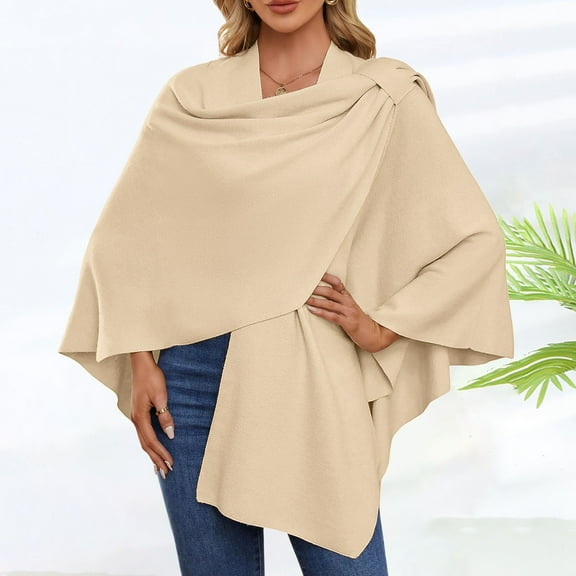 Womens Large Front Poncho Sweater Wrap Topper Knitted Elegant Shawls Cape For Fall Winter Vintage Coats for Women 1950s Blanket Shawl Wraps for Women plus Size Sheer Shawl Dressy for Evening Wear for