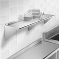 thumbnail image 6 of GRIDMANN 14" x 72" NSF Stainless Steel Kitchen Wall Mount Shelf w/ Backsplash, 6 of 7