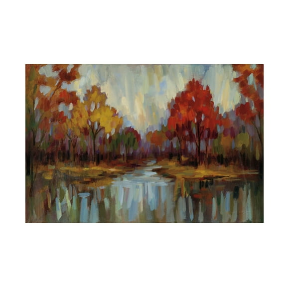 Silvia Vassileva 'Fall Aquarelle' Canvas Art