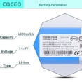 thumbnail image 2 of Aspiradora de iones de litio con batería CQCEO 6800 mAh 14,4 V, 2 of 6
