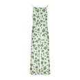 thumbnail image 5 of DUMUIELD Womens Jumpsuit St Patricks Day Clover Print Sleeveless Wide Leg Overalls Summer Baggy Rompers with Pockets, 5 of 6