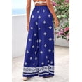 thumbnail image 5 of PRETTYGARDEN Women's Wide Leg Palazzo Pants Summer Boho Floral Trousers Spring Flowy Beach Vacation Clothes Resort Wear, 5 of 10