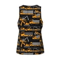 thumbnail image 5 of Fotbe Yellow Excavator Pattern Men's Quick Dry Workout Tank Top Gym Muscle Tee Fitness Bodybuilding Sleeveless T Shirt Breathable Workout Shirt-XX-Large, 5 of 9