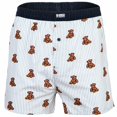 thumbnail image 1 of Happy Shorts Boxers de hombre tejidos - Estilo americano, algodón, estampados Bear on Stripes XL (X-Large), 1 of 3