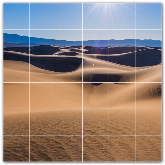 Picture-Tiles.com: Desert Ceramic Tile Wall Mural WAL500493-66L. 48"W x 48"H using (36) 8" x 8" Ceramic Tiles-Satin Finish