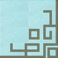 thumbnail image 1 of Ahgly Company Machine Washable Indoor Square Transitional Cadet Blue Green Area Rugs, 8' Square, 1 of 7