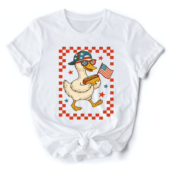 4th of July Patriotic Duck T-Shirt, Funny Independence Day Tee