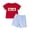 Red, variant on Boy Toddler Baby Summer Clothes 3 6 12 18 24 Months 2T 3T 4T 5T Boys Outfits Letter Print Short Sleeve Tops Elastic Shorts Outfits Set(Light Blue,2-3 Years)