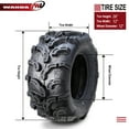 thumbnail image 4 of Set of 2 New Premium WANDA ATV/UTV Tires 26x12-12 26X12X12 6PR P375 - 10218 Super Lug Mud, 4 of 7