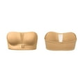 thumbnail image 5 of ZJXFGS Strapless Bras For Women Push Up Comfortable Top BraletteFront Closure Non-Slip Padded Bandeau Bras Seamless Wireless Strapless Bra Beige L, 5 of 9