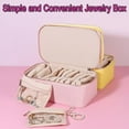 thumbnail image 2 of Circulatne Travel Jewelry Box Organizer with 12 Velvet Pouches, Portable PU Leather Jewelry Organizer Box, Storage for Rings, Earrings, Necklaces (Green), 2 of 8