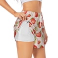 thumbnail image 3 of Lsque Strawberries Printed Women's Running Shorts with Liner Pockets,Elastic Quick Dry Workout Athletic Gym Yoga Shorts,Womens High Waist Shorts-Small, 3 of 9