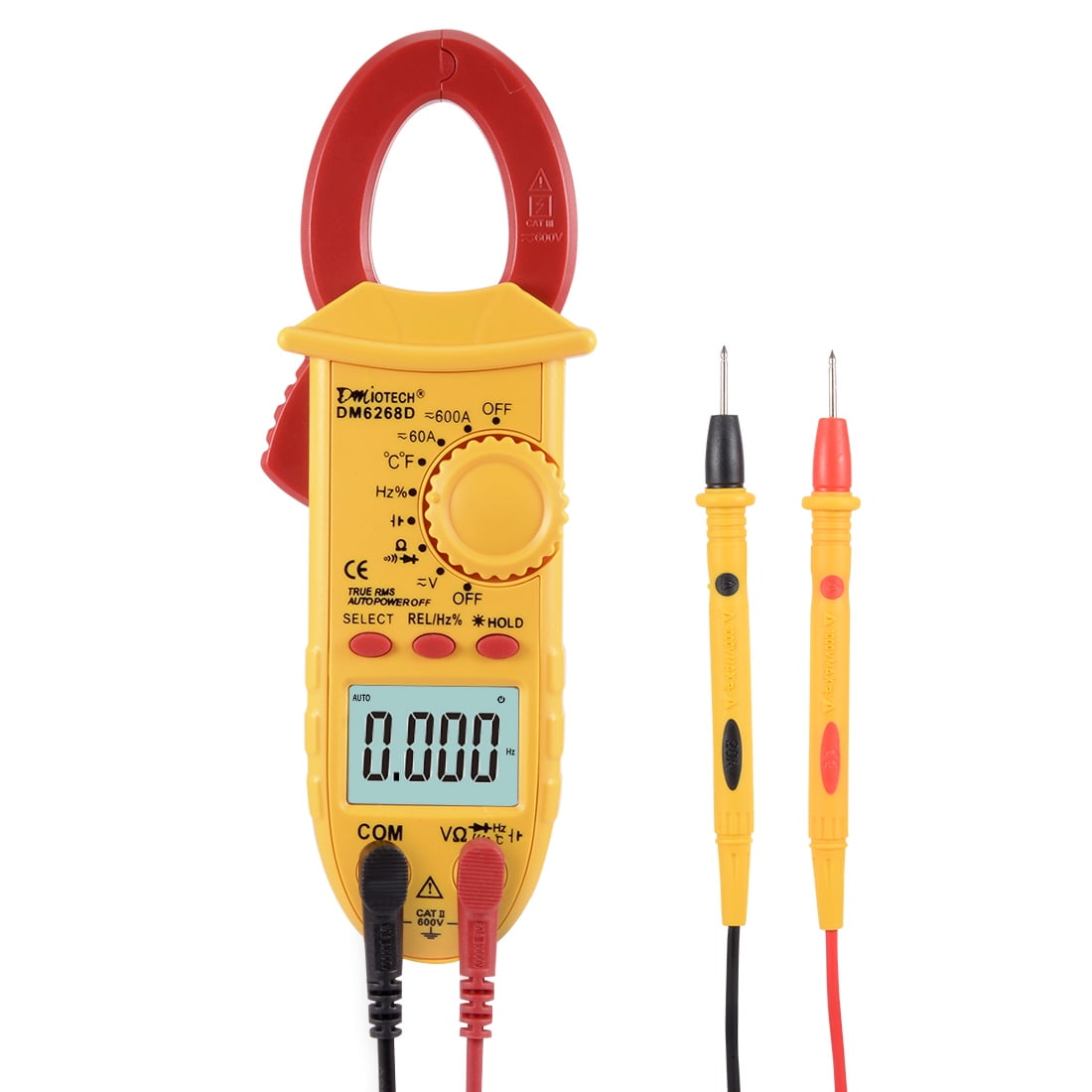 Mini Multimeter AC DC Ammeter Voltage ACV DCV Capacitance Clamp Meter