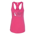 thumbnail image 2 of Wild Bobby, In October We Wear Pink Awareness Ladies Racerback Tank Top, Raspberry, Large, 2 of 3
