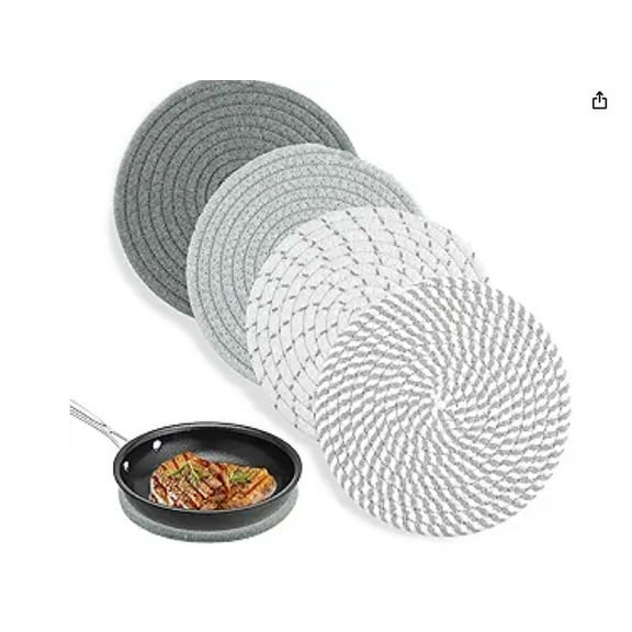 Clearance BBQ Mat & Fire Mat under $6 Trivets For Hot Dishes 7 Inch Trivets For Hot Pots And Pans Pot Holders For Cooking And Baking Cotton Potholders Set Kitchen For New Home