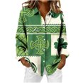 thumbnail image 1 of Chaqueta de Invierno de las Mujeres Color Sólido Corduroy Camisa Chaqueta, Top de Manga Larga Casual para el Clima Frío, 1 of 8
