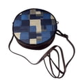 thumbnail image 3 of Leather Shoulder Round Bag 7.1×2.36in Fashion Casual Crossbody Bag Shoulder Bag For Work Travel Business Shopping Date Plaid Fall Camo Royalblue_3, 3 of 5