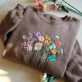 thumbnail image 3 of Wildflower Garden Embroidered Sweatshirt | Colorful Floral Cozy Crewneck, 3 of 5