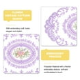 thumbnail image 3 of Paquete de 4 manteles individuales ovalados de encaje retro de 12x16 pulgadas, doilies de ganchillo en color púrpura, 3 of 7