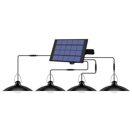 

WELPET 4 Heads Solar Pendant Light with Cable Waterproof Outdoor Solar Lamps Sunlight Powered Lamp with Lampshade for Graden-2