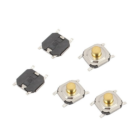 Square Push Button - 5Pcs 4 Pin Square 4mmx4mmx2.3mm Momentary SPDT Push Button Switch