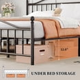 thumbnail image 6 of Full Size Metal Platform Bed Frame with Victorian Style Wrought Iron-Art Headboard and Footboard,Mattress Foundation,Under Bed Storage,Noise Free,Easy Assembly,No Box Spring Required,Black, 6 of 9