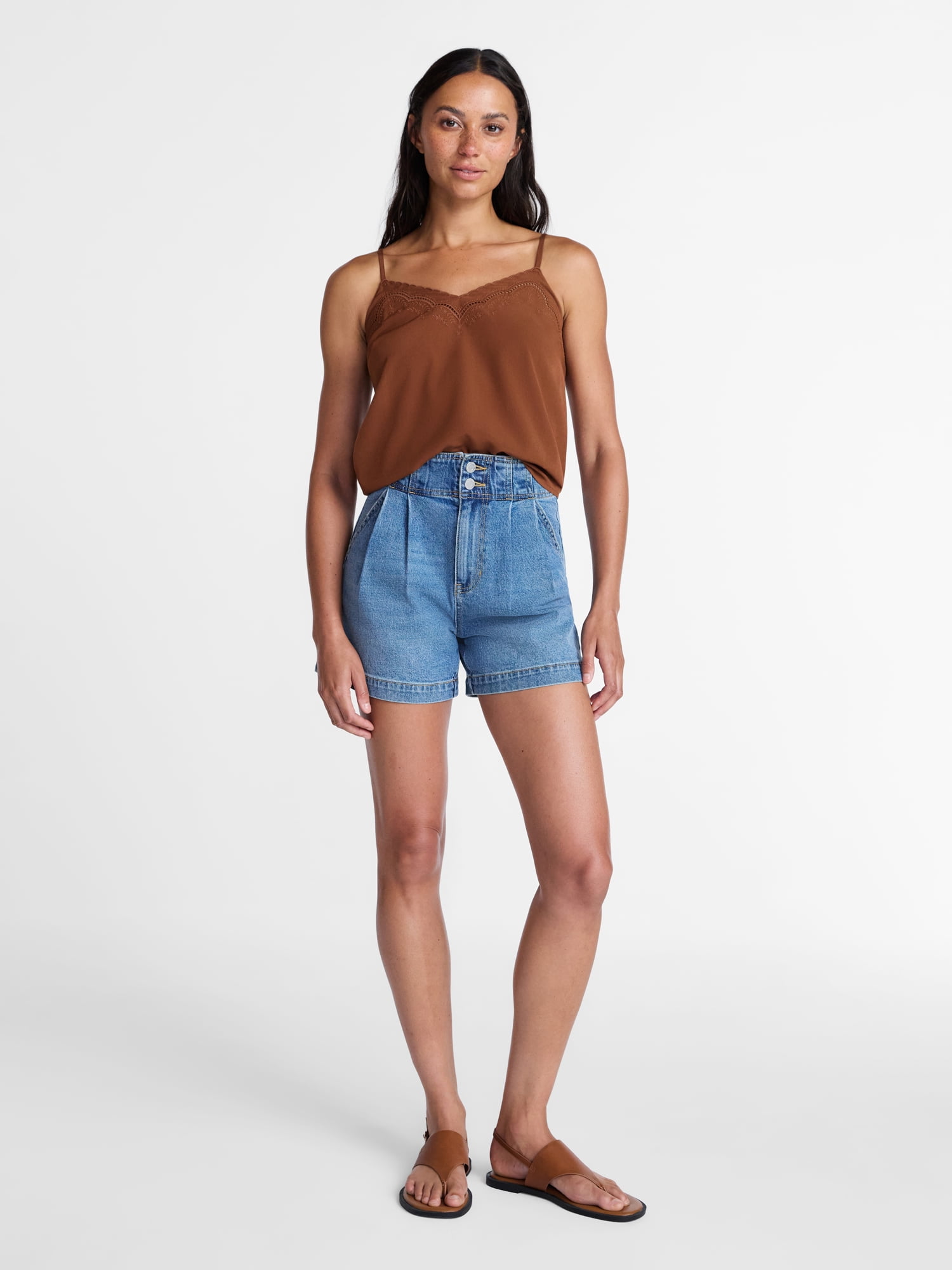 Time and Tru Women's Embroidered Cami, Sizes XS-XXXL
