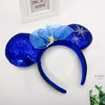 thumbnail image 6 of Fashion Blue Sequin Headband, Girls Minnie Ears Bow Hair Bands, Christmas Birthday Gift, 6 of 13